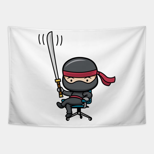 Sitting Ninja Tapestry by LostCactus