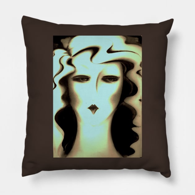 ART DECO CAFE Jacqueline Mcculloch Pillow by jacquline8689