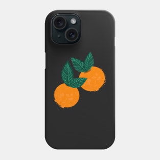 oranges with leaves Phone Case