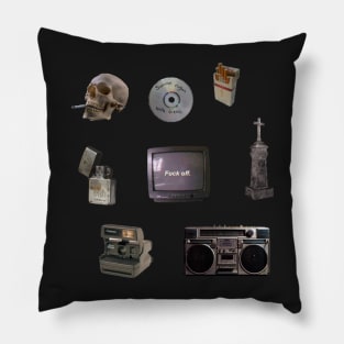 y2k / 90s grunge sticker pack Pillow