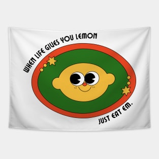 when life gives you lemon, just eat em Tapestry