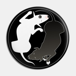 Yin Yang Dogs Pin