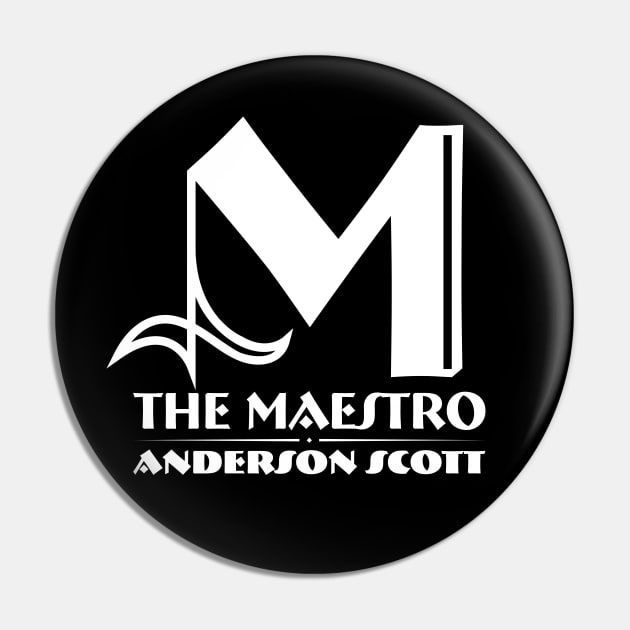 Maestro White Logo Pin by HTW Shop