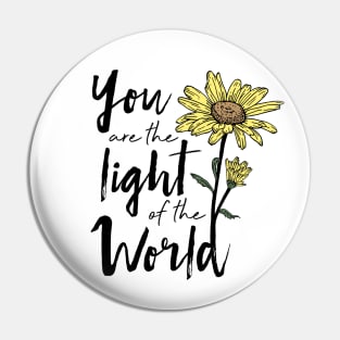 Sunflower Light of the World Pin