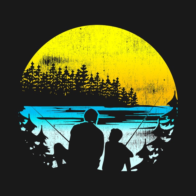 Mens Father & Son Fishing Father's Day by TheTeeBee