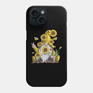 Gnome With Bee Sunflower Hippie Phone Case