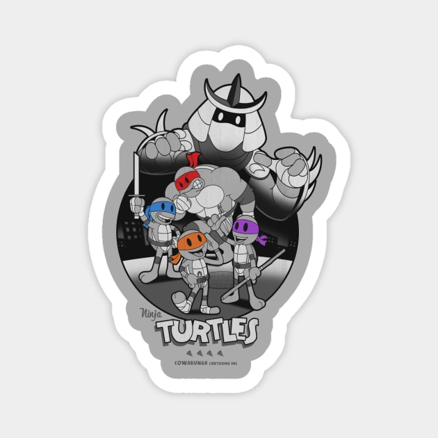 Old School Turtles Magnet by JayHai