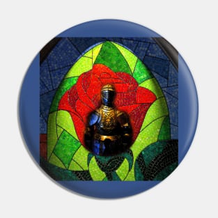 The Knight of the Red Rose Pin