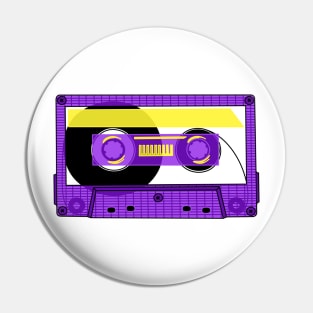 Nonbinary Flag Cassette Pin