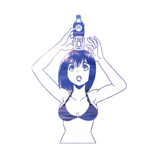 WATER BOTTLE (ALTERNATE) - SAD JAPANESE ANIME AESTHETIC T-Shirt