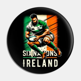 Ireland Six Nations Rugby T-Shirt | Spirit of Six Nations | Rugby T-shirt Pin