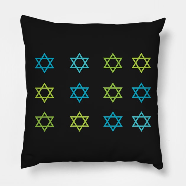 Jewish stars Pillow by ampp