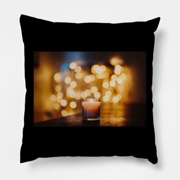 Christmas Lights Pillow by Pop Cult Store