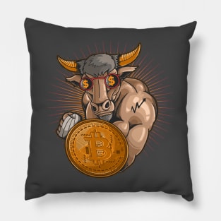 Bitcoin Bull Pillow