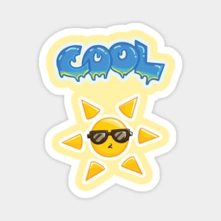 Cool Sun With Sunglasses Magnet