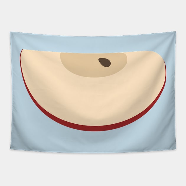 Red apple slice icon in flat design Tapestry by wavemovies