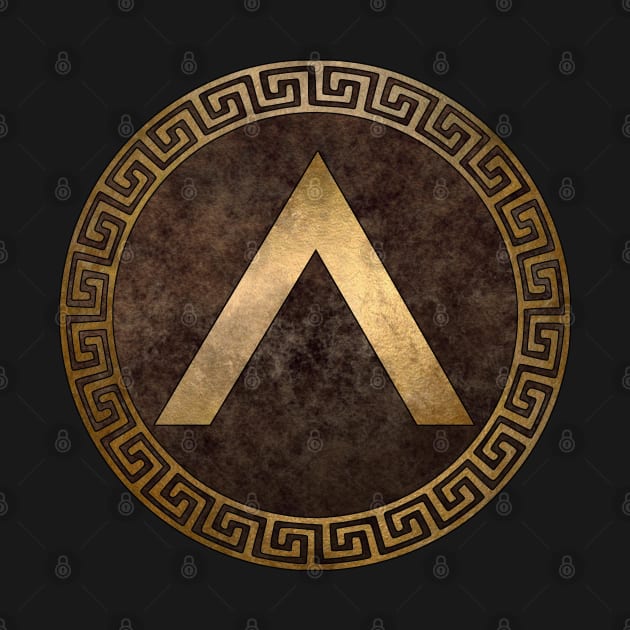 Spartan Shield Lambda Symbol of Sparta by AgemaApparel
