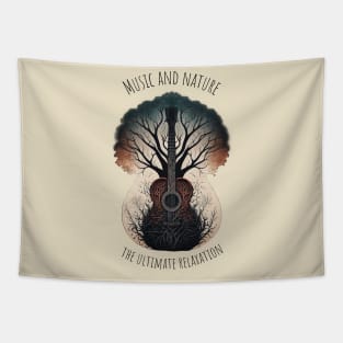 Acoustic Guitar Tree of Life |Gift for Guitar Player | Nature Guitarist | Motivational quotes Tapestry