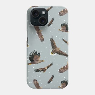 Eagles in Snow Phone Case