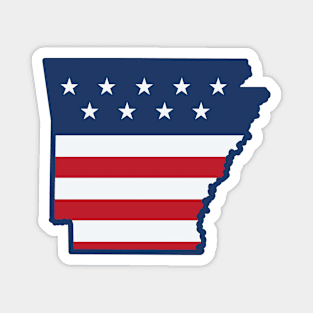 Stars and Stripes Arkansas Magnet