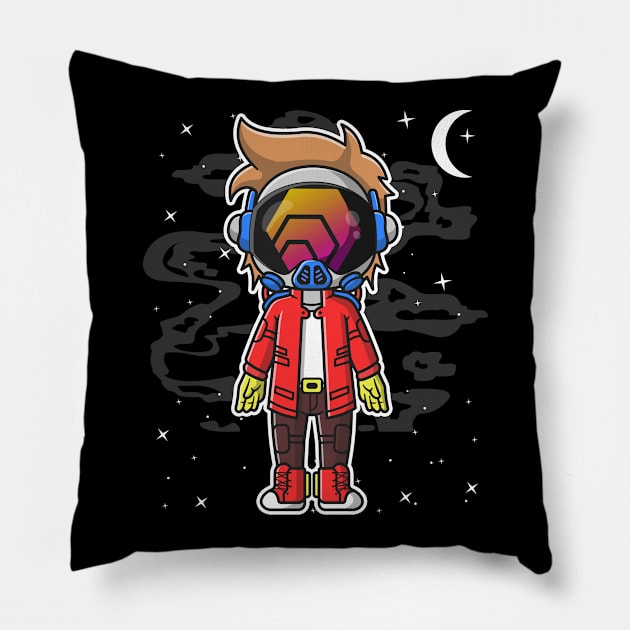 Hiphop Astronaut HEX Coin To The Moon Crypto Token Cryptocurrency Wallet Birthday Gift For Men Women Kids Pillow by Thingking About