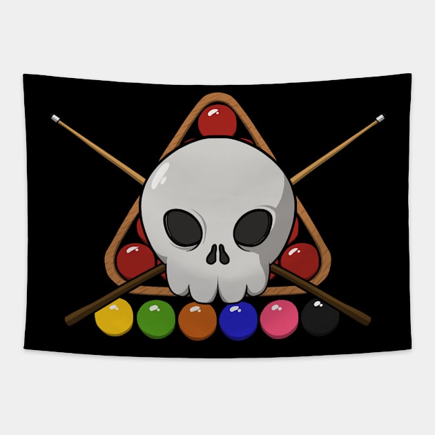 Snooker crew Jolly Roger pirate flag Jolly Roger Tapestry by RampArt