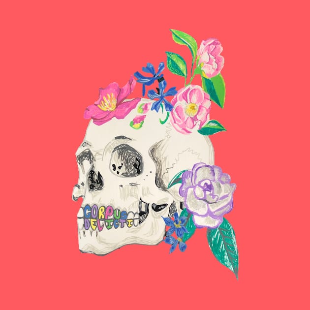 Camellia Skull by Corpus Delicti Podcast