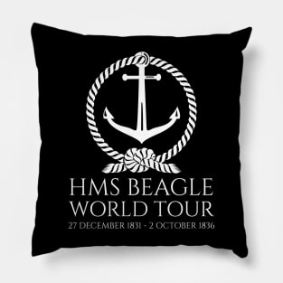 HMS Beagle World Tour - Charles Darwin - English History Pillow