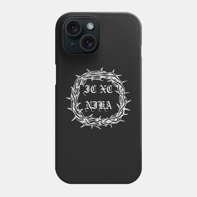 IC XC Nika Crown of Thorns Christian Metal Hardcore Punk Phone Case by thecamphillips