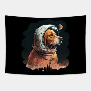 Pointer dog astronaut Tapestry