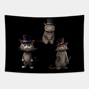 Funny Magician Cat Meme Tapestry