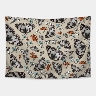 Butterflies and flowers. flowers. floral. butterfly. Tapestry