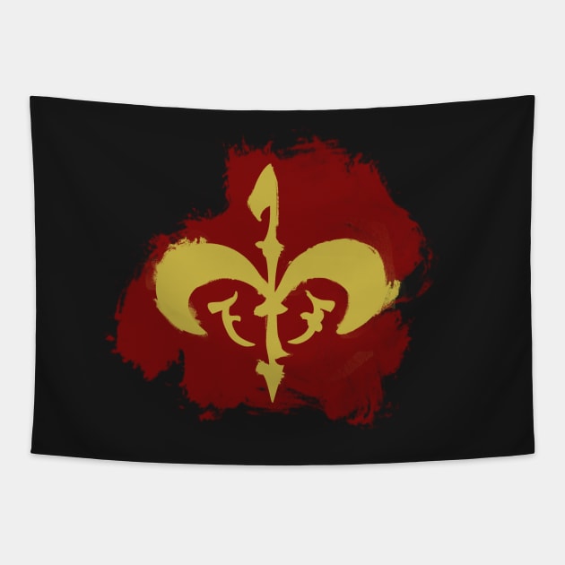 Watercolor Royal Symbol Tapestry by fashionsforfans