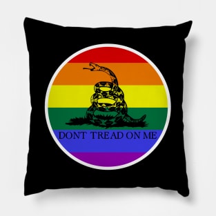 Rainbow Gadsden Flag Pillow