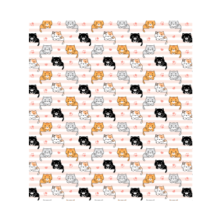 Cute Sleeping Cat Patterns T-Shirt