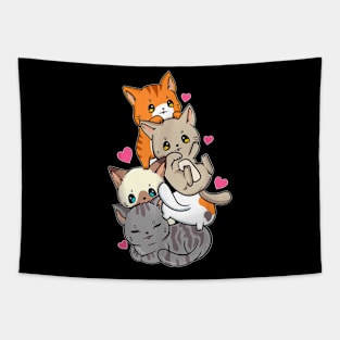 Cat Pile Kawaii Cat Cats Meowtain Cute Kitty Anime Neko Gift Tapestry