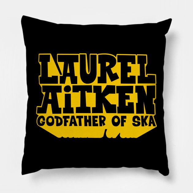 Melodies of a Legend: Laurel Aitken's Reggae Revolution Pillow by Boogosh