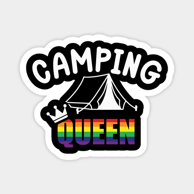 Camping Queen - LGBTQ Magnet by WMKDesign