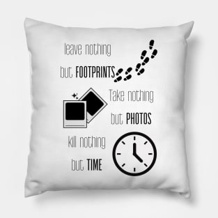 Travel Rules Footprints, Photos and Time Pillow