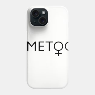 hashtag metoo - gender symbols - black Phone Case