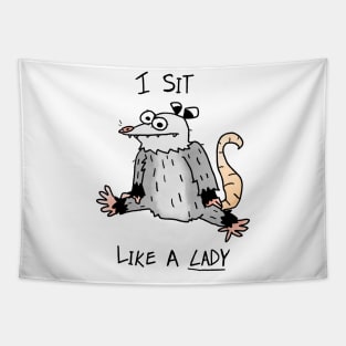 Possum Sit Like a Lady Tapestry