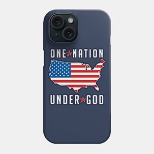 One Nation Under God United States USA Flag Phone Case