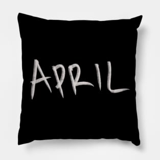 Hand Drawn April Month Pillow