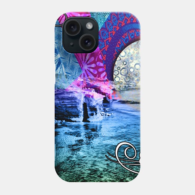 Purple Moon Retro Vibes Phone Case by artbyomega