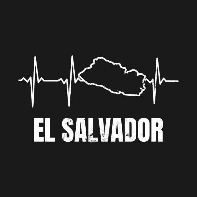 El Salvador Shirt | Heartbeat ECG Gift by Gawkclothing