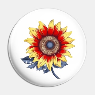 4th of July Sunflower #3 Pin