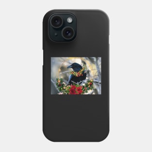 Christmas Crow, raven, winter solstice Phone Case