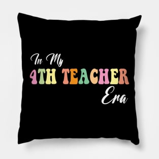 Retro Groovy In My 4th teacher Era Pillow