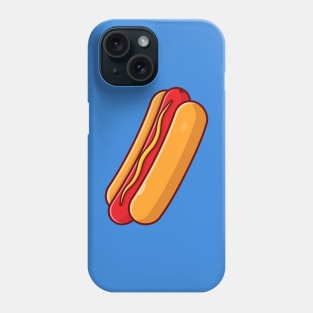 Hotdog Cartoon Vector Icon Illustration (22) Phone Case