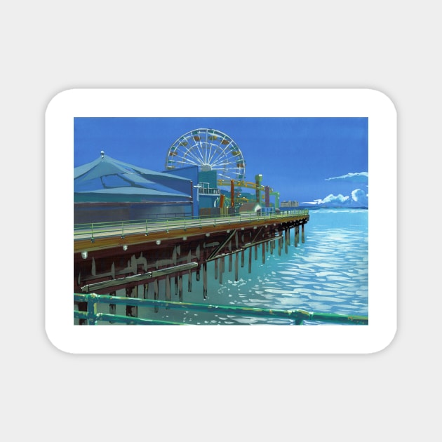 Santa Monica Pier Magnet by nagare017